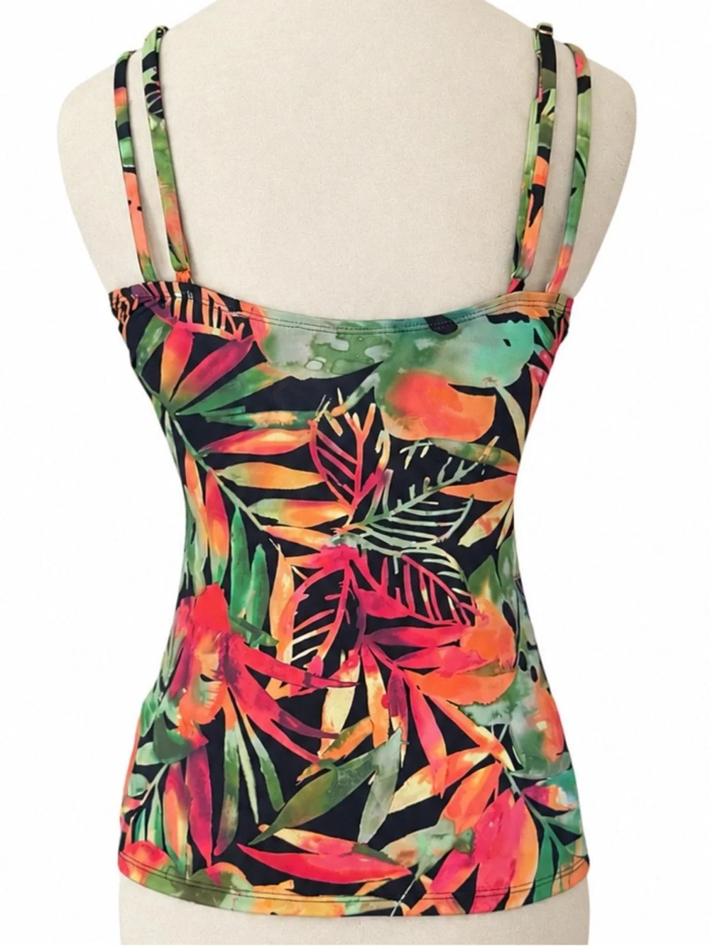 Lauren Ralph Lauren Tankini Top Only NWT Underwire Tummy Control Tropical 6